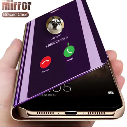 Luxury Smart Mirror Phone cover For Apple iPhone 11 12 Pro Max 8 7 6 6s Plus Xr Xs Max X Xs SE 2020 support Flip Protective case