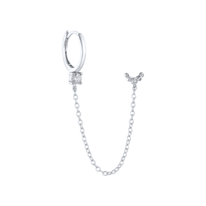 Pendientes Largos ROXI con Diseño de Luna y Diamantes de Imitación para Mujer, Pendientes con Borlas Brillantes en Forma de Luna Creciente - Product Image 2