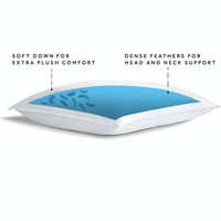 Oreiller Queen Size 20x30 pouces en duvet et plumes de canard de qualité supérieure, soutien doux, vente en gros OEM