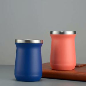 240ml Stainless Steel Double Wall Vacuum Insulated Beer Mug Tumbler,Insulated Mate Cup Keep <b>Drink</b> Cold and <b>Hot</b> - Product Image 4
