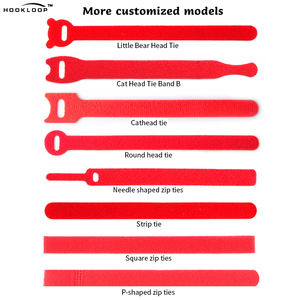 Soporte de bridas de nailon con logotipo impreso personalizado reutilizable, bridas de nailon con correa de gancho y bucle de nailon liberables ajustables - Product Image 5