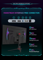 Usine Ultrascreen IPS 32 pouces Moniteur de jeu incurvé 165Hz 1500R Moniteur LED LCD FHD QHD 4K incurvé pour PC Gaming Computer Light