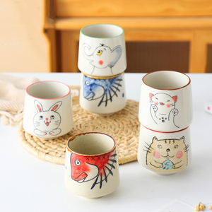 Custom Japanese Tea <b>Cups</b> Hand Painted Ceramic Tea Mug Cartoon <b>Espresso</b> <b>Cup</b> - Product Image 1