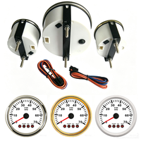 ISURE MARINE Tachometer ECP Suzuki Model Pointer 7000 RPM dengan Lampu Alarm, Dapat Disesuaikan, untuk Mobil dan Kapal yang Dimodifikasi