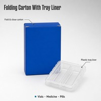 Flacon vide personnalisable pour emballage pharmaceutique, boîte pliable en papier de 3 ml pour peptides avec plateau en plastique