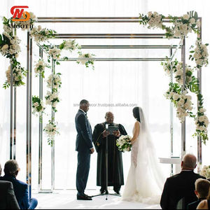 Soporte de Metal Dorado Cuadrado para Mandap Chuppah, Fondo para Decoración de Bodas - Product Image 6