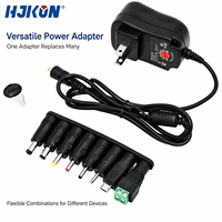 Adaptateur secteur universel à tension réglable avec prise US, 12W-48W, multi-embouts DC, adaptateur AC/DC pour appareils électroménagers