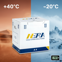 Glacière NERA Série A optimisée par l'IA, la plus longue durée, VIP+PCM, pour expédition pharmaceutique par temps extrême, colis chaîne du froid pour le secteur médical