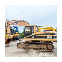 Excavatrice Cat d'origine de 20 tonnes, excavatrice de taille moyenne, puissante, d'occasion, CAT320B en stock