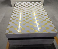 Feuille de PVC multi-usages effet marbre UV pour panneau mural, décoration de meubles