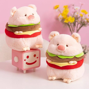 Yingii ODM OEM rosa Hamburger maiale peluche ASTM CPSIA animale da fattoria bambola di peluche <span class=keywords><strong>per</strong></span> <span class=keywords><strong>bambini</strong></span> cartone animato simpatico maiale giocattoli di compleanno - Product Image 2