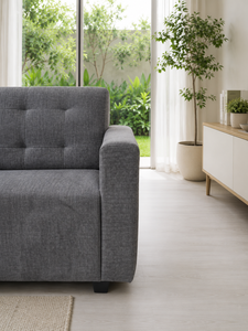 Stylish Tokyo Square Two-Seater Lounge Couch with Eco-Friendly Custom Fabric for Living Room & Hotel - Product Image 1
