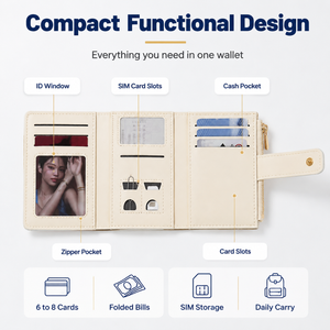 Funda de Viaje para Pasaporte con Ventana para Foto, Múltiples Ranuras para Billetes, Bloqueo RFID, Cierre Magnético y Grosor Personalizable - Product Image 2
