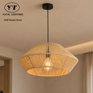 Wabi Sabi Pendant <b>Light</b> Japanese Style Natural Woven Paper Rope Shade E27 For <b>Dining</b> Room Restaurant Home Indoor - Product Image 1