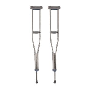 Béquille en acier inoxydable avec ressort amortisseur, support axillaire confortable et réglable en hauteur pour la rééducation thérapeutique - Product Image 4
