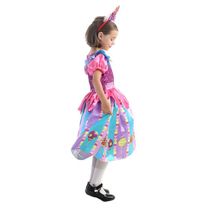 Children's Performance Costume <b>Rainbow</b> Candy Dress Polyester Fiber Stage Wear For Kids - Product Image 4