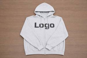 Sudadera con capucha extragrande para hombre, con cremallera, de algodón French Terry, con estampado de letras, estilo casual y urbano. - Product Image 2