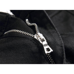 رويشي هاي ستريت أسود للشباب عبر شارة طماق تمتد ممزق التصحيح نحيل الجينز سراويل الرجال - Product Image 3