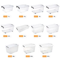 Nouveau Style écologique jouet pour enfants boîtes de rangement en plastique multifonctionnel clair vêtements organisateur boîte de rangement avec couvercle