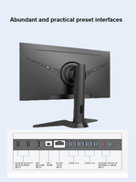 Moniteur PC professionnel 23.8 pouces Écran Full HD 1080p avec taux de rafraîchissement 75Hz Panneau IPS Moniteur tactile tout-en-un pour ordinateur