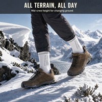 Chaussettes de randonnée en laine mérinos pour femmes, chaussettes rembourrées respirantes à séchage rapide, pour la randonnée en montagne, les voyages