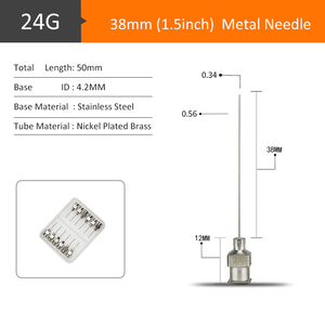 Agujas Metálicas de 38 mm (1.5 Pulgadas), Puntas Dispensadoras para Cartuchos de Jeringa Adhesiva, Boquillas de Precisión, Rosca Luer Lock de Acero Inoxidable 8-32G ISO/GS - Product Image 4