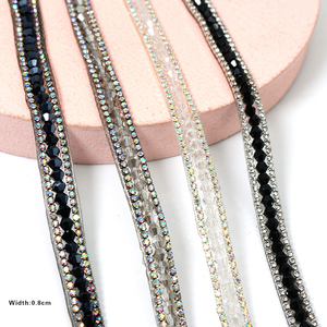 <span class=keywords><strong>Diamant</strong></span> strass avec film de repassage en maille adhésive au dos, chaîne de perles, robe de mariée, sac à chaussures, accessoires vestimentaires, dentelle - Product Image 2