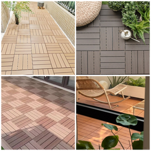 Baldosas de terraza entrelazadas antideslizantes WPC de fábrica, baldosas impermeables para jardín exterior. - Product Image 6