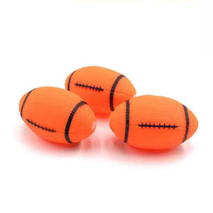 Fabrika toptan Pet oyuncak toplar Bells köpek gıcırtılı lateks oyuncaklar paketi ile oymak - Product Image 1