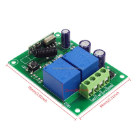 Interrupteur à distance sans fil universel 433Mhz, DC 12V, 2 canaux, 2 groupes, récepteur de relais RF et émetteur de clé pour garage
