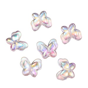 Perles acryliques en forme de papillon, 22mm, thème sirène transparent, pour la fabrication de bijoux, accessoires en résine DIY - Product Image 5
