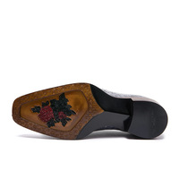 Chaussures Oxford pour hommes, en cuir d'alligator véritable, faites à la main, style business luxueux, tendance, avec lacets, design tête de lion peinte à la main