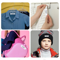 Etiquetas grabables para planchar en la ropa, etiquetas de nombre personalizadas de tela precortada con marcador permanente para uniformes de cuidado diurno de campamento universitario
