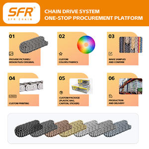 <span class=keywords><strong>Cadena</strong></span> de Motocicleta 420H con Recubrimiento de Cobre, Fabricada en China, Venta Directa de Fábrica SFR, Engrosada y Resistente al Desgaste <span class=keywords><strong>para</strong></span> Aprilia RS <span class=keywords><strong>125</strong></span> - Product Image 4