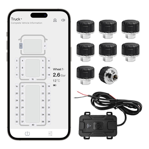 ระบบตรวจสอบแรงดันลมยางบลูทูธ ชุดเซ็นเซอร์ TPMS จอแสดงผลเตือนแรงดันแบบไร้สายสำหรับรถบรรทุกขนาดเล็ก - Product Image 3