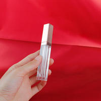 5ml Or Rose ABS Liquide Rouge À Lèvres Tube Emballage Cosmétique Carré Vide Lipgloss Conteneur avec Sérigraphie Bouchon À Vis