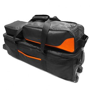 Heavy Duty Detachable 3 Ball <b>Bowling</b> Bag Roller Triple Tote Bags with Wheels <b>Bowling</b> Roller Bag - Product Image 2