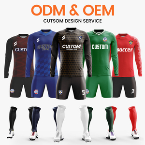 Combinaison de football à manches longues pour hommes, sublimation personnalisée, maillot de football vierge respirant, chemise de football rétro WOX1039 - Product Image 2