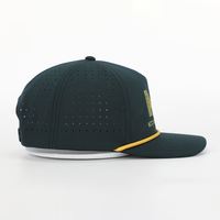 Casquette de camionneur OEM personnalisée pour hommes et femmes, 5 panneaux, avec logo brodé, perforations découpées au laser, style sportif, 100% polyester