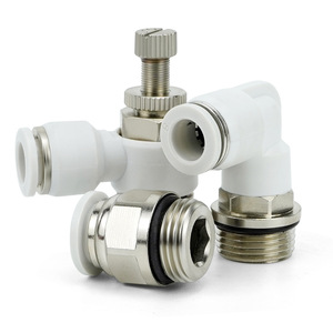 ข้อต่อลมแบบเชื่อมต่อเร็ว Zonye รุ่น PC8 G02 ทองแดงชุบนิกเกิล สำหรับสายลม 0.8Mpa - Product Image 2