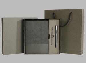 IStapromo Gifts A5 Custom LOGO Simple Fashion Retro Soft Leather Notebook Set Business Gift Box Set - Product Image 6