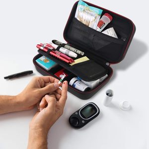 Sac <span class=keywords><strong>de</strong></span> rangement pour fournitures diabétiques : stylos à insuline, glucomètres, médicaments, lancettes, seringues et plus, organiseur <span class=keywords><strong>de</strong></span> trousse médicale - Product Image 5