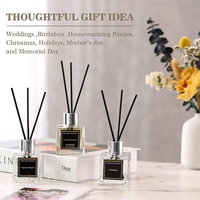 Raumduft 50ml Glas-Duftdiffusor-Set mit Gardenie Jasmin Lavendel Duft BPA-frei Umweltfreundlich 3-teiliges Geschenkset