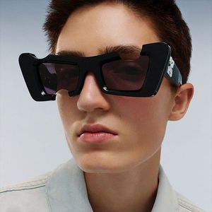 Sunglasses Cat Eye Notched Half Rim Black UV400 Unisex Fashionable Travel Sun Protection - Product Image 3