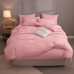 Vente en gros usine – Ensemble <span class=keywords><strong>de</strong></span> literie personnalisé 100 % microfibre <span class=keywords><strong>de</strong></span> polyester, <span class=keywords><strong>housse</strong></span> <span class=keywords><strong>de</strong></span> <span class=keywords><strong>couette</strong></span> teinte en fil <span class=keywords><strong>et</strong></span> taie <span class=keywords><strong>d</strong></span>'oreiller colorée, textile tissé moderne - Product Image 1
