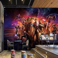 Papier peint mural Marvel Avengers Super-héros, taille personnalisée, effet 3D, décoration murale haute définition pour chambre d'enfant, salle de jeux, crèche