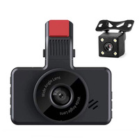 Caméra embarquée HD 1080P à double objectif avant et arrière, enregistreur vidéo de véhicule avec écran IPS
