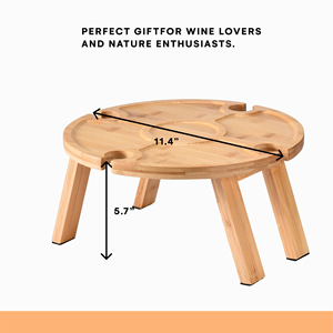 Di Động Ngoài Trời Có Thể Gập Lại Tre Bằng Gỗ Pho Mát Hội Đồng Quản Trị Rượu Vang Chủ Thực Tế Dã Ngoại Bảng Cho Cắm Trại Thực Phẩm Phục Vụ Cắt Khối - Product Image 3