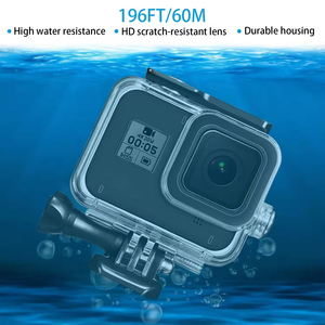 HONGDAK Accessoires pour GoPro, boîtier de protection étanche avec coque, utilisable jusqu'à 45 mètres sous l'eau pour la caméra <span class=keywords><strong>Go</strong></span> <span class=keywords><strong>Pro</strong></span> <span class=keywords><strong>Hero8</strong></span> - Product Image 6