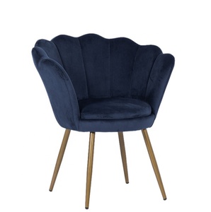Sofá Individual Moderno de Lazer para Sala de Estar em Estilo Nórdico, Móvel Cadeira de Acento em Veludo com Flores e Estrutura Metálica, Poltrona em Veludo Floral Atacado - Product Image 3